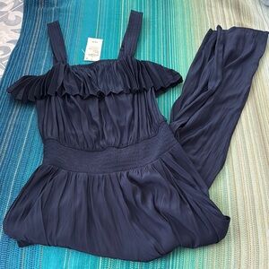 Ramy Brook Shay Ruffle Sleeveless Jumpsuit